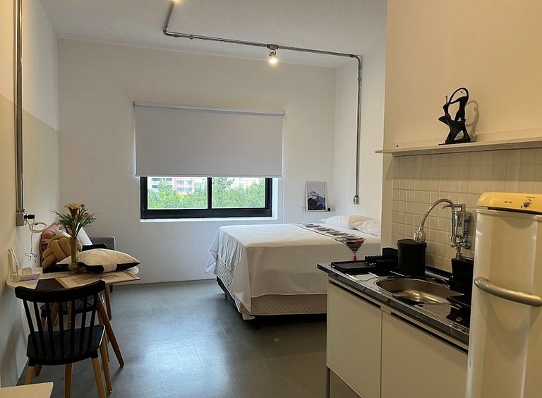 Studio moderno • Próx. metrô • Vista incrível”