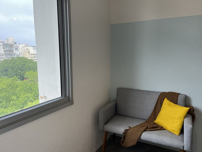 "Studio aconchegante próximo ao metrô e atrações"