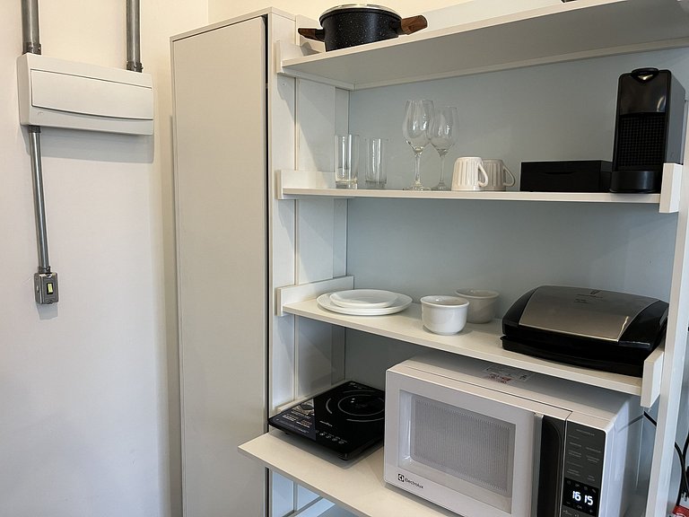 Studio elegante com linda vista