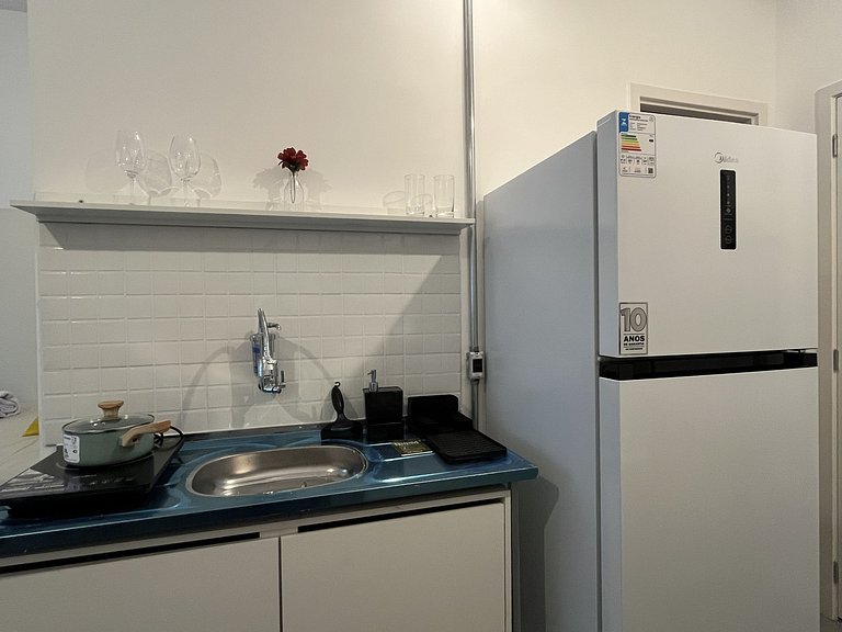 Studio compacto e confortável no coração da cidade