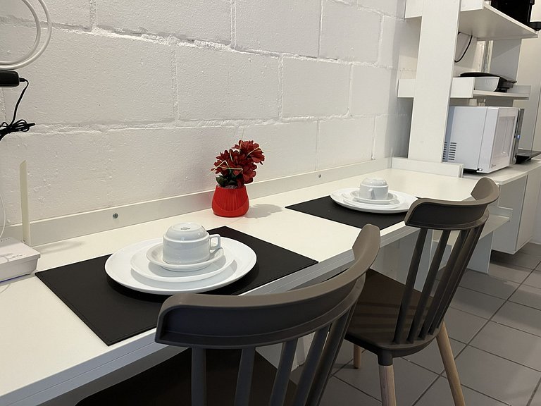 Studio compacto e confortável no coração da cidade